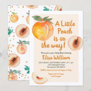 Invitación Little Peach está en el camino de Baby Shower