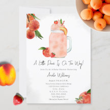 Little Peach Fruit Smoothie Girl Baby Shower