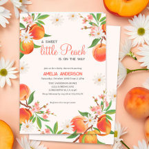 Little Peach is on the Way Peach Theme Baby Shower