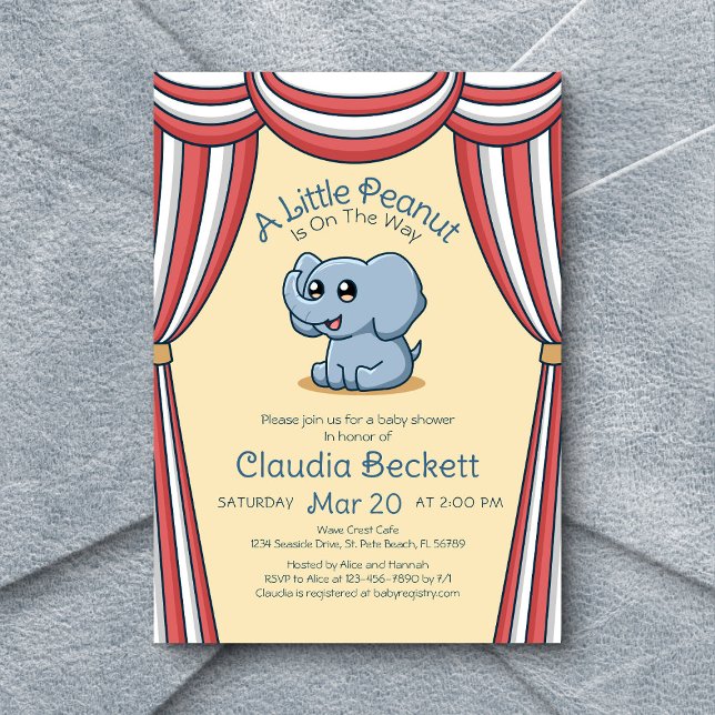 Invitación Little Peanut Baby Shower (Subido por el creador)