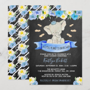 Invitación Little Peanut Boys Baby Shower