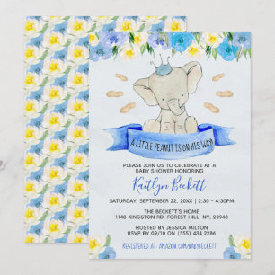 Invitación Little Peanut Boys Baby Shower