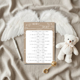 Invitación Little Piece of Heaven Beige Guess Who Game 