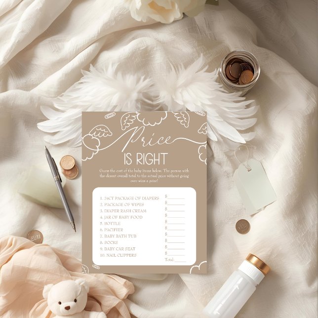 Invitación Little Piece of Heaven beige Price is Right Game  (Little Piece of Heaven beige Price is Right Game)