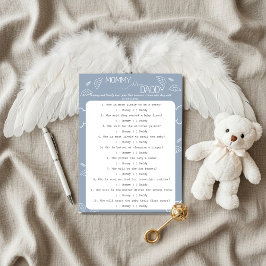 Invitación Little Piece of Heaven Blue Guess Who Game