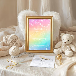 Invitación Little Piece of Heaven How Big Is Her BellyRainbow