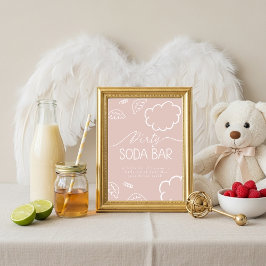 Invitación Little Piece of Heaven Pink Dirty Soda Bar Sign