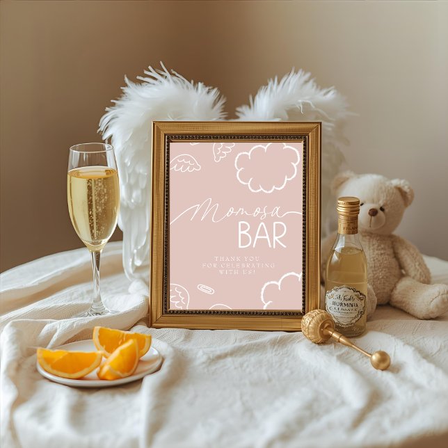 Invitación Little Piece of Heaven Pink Momosa Bar Sign (Little Piece of Heaven Pink Momosa Bar Sign)