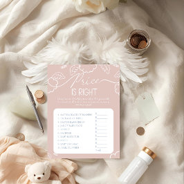 Invitación Little Piece of Heaven pink Price is Right Game 