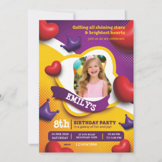 Invitación Little Princess Birthday Invite – Fairytale Crown 