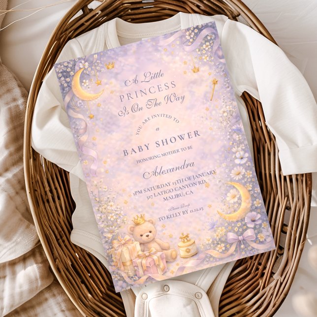 Invitación Little Princess Celestial Baby Shower (Subido por el creador)