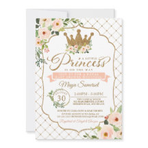 Little Princess Gold Floral Royal Baby Shower