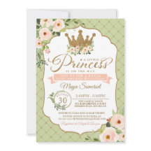Little Princess Rubor Mint Gold Royal Baby Shower