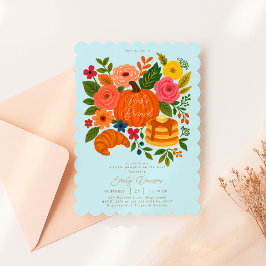 Invitación Little Pumpkin Baby Shower Brunch Invitation