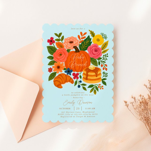 Invitación Little Pumpkin Baby Shower Brunch Invitation (Subido por el creador)