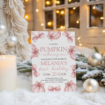 Little Pumpkin Birthday Invite