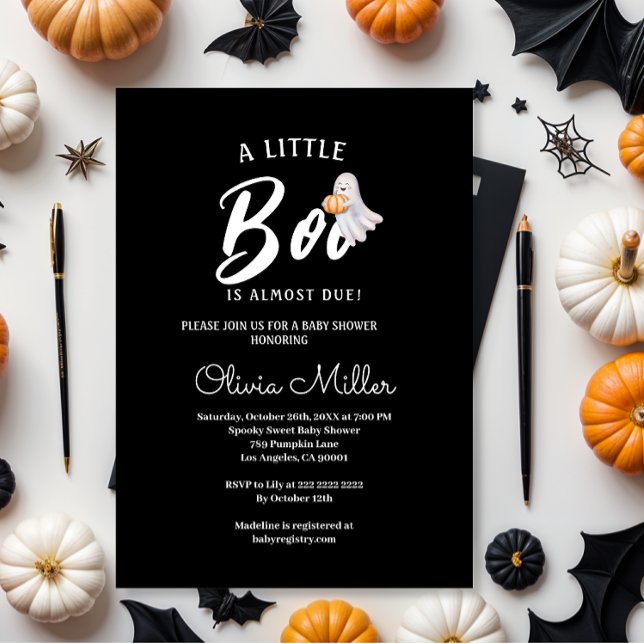 Invitación Little Pumpkin Boo – Halloween Baby Shower  (Subido por el creador)