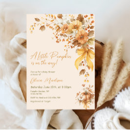 Invitación Little Pumpkin Is On The Way Baby Shower