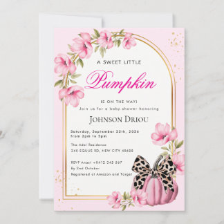 Invitación Little Pumpkin on the Way Baby Shower