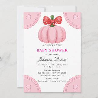 Invitación Little Pumpkin on the Way Baby Shower