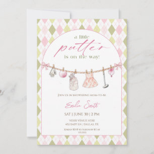 Invitación Little Putter está en camino Chica de Golf fiesta 