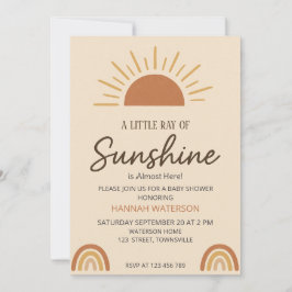 Invitación Little Ray of Boho Sunshine – Baby Shower 