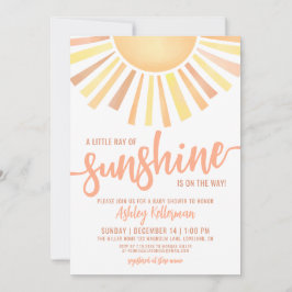 Invitación Little Ray Of Sunshine Boho Baby Shower