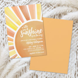 Invitación Little Ray Of Sunshine Boho Baby Shower Invitation