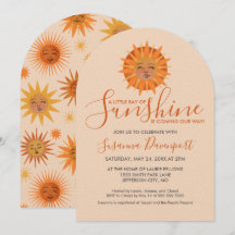 Little Ray of Sunshine Watercolor Baby Shower