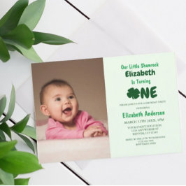 Invitación Little Shamrock 1er cumpleaños