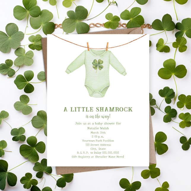 Invitación Little Shamrock St Patrick's Boy Baby Shower (Subido por el creador)
