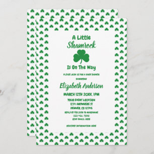 Invitación Little Shamrock St Patrick's Day Baby Shower
