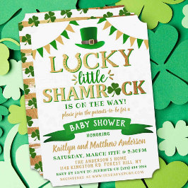 Invitación Little Shamrock St. Patrick's Day Baby Shower