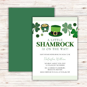 Invitación Little Shamrock St Patrick's Day Baby Shower