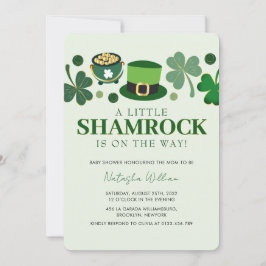 Invitación Little Shamrock St Patrick's Day Baby Shower Invi