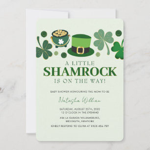 Invitación Little Shamrock St Patrick's Day Baby Shower Invi