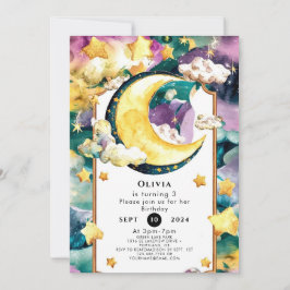 Invitación Little Simple Moon Birday