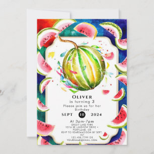 Invitación Little Simple Watermelon Birday