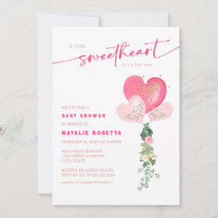 Invitación Little Slove Valentines Baby Shower