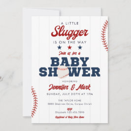 Invitación Little Slugger Baseball Sports Baby Shower