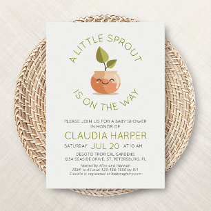 Invitación Little Sprout Baby Shower