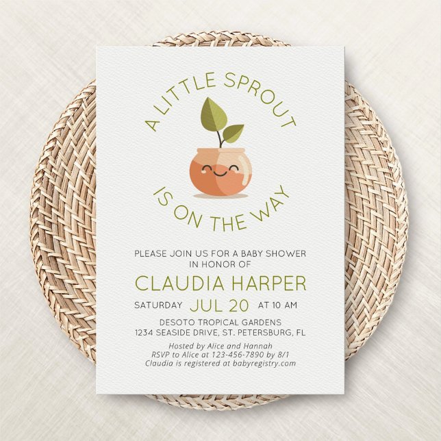 Invitación Little Sprout Baby Shower (Subido por el creador)