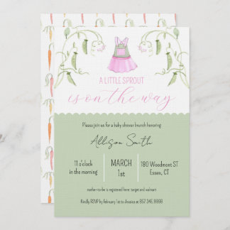 Invitación Little Sprout Baby Shower Invitation