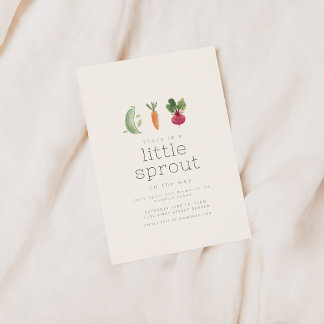 Invitación Little Sprout está en la forma en que Baby Shower