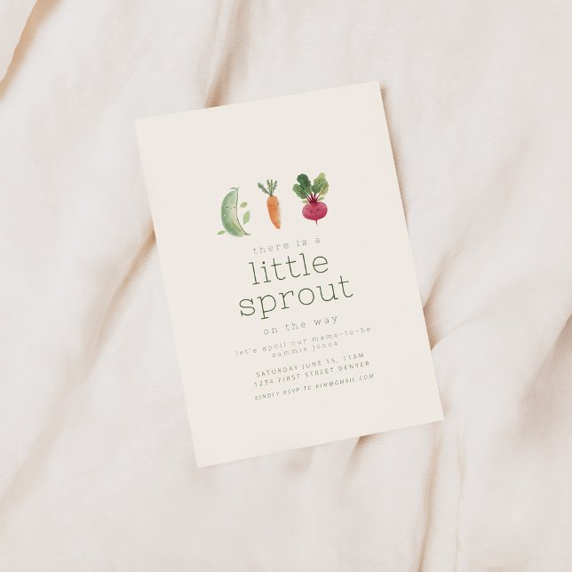 Invitación Little Sprout está en la forma en que Baby Shower  (Subido por el creador)