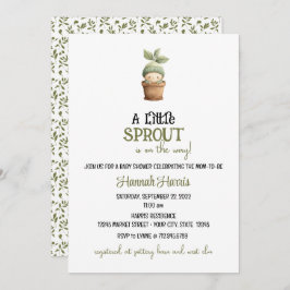 Invitación Little Sprout on the Way Baby Shower Invitation
