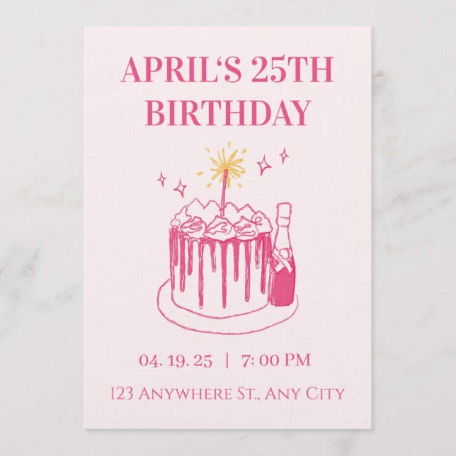 Invitación Little Star Turns 1 – Editable First Birthday Invi (Anverso)
