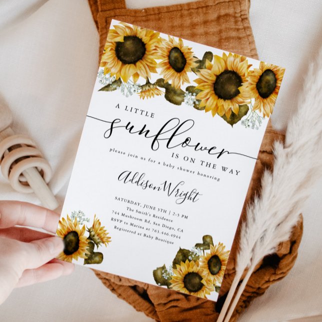 Invitación Little Sunflower Baby Shower (Subido por el creador)