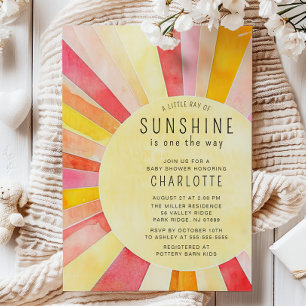 Invitación Little Sunshine Baby Shower