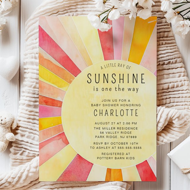 Invitación Little Sunshine Baby Shower (Subido por el creador)